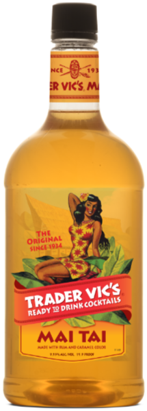 A bottle of Trader Vic's Mai Tai Ready-To-Serve Cocktail